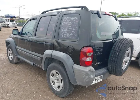 2006 Jeep Liberty Sport из США, поврежденный, VIN 1J4GK48K76W205501